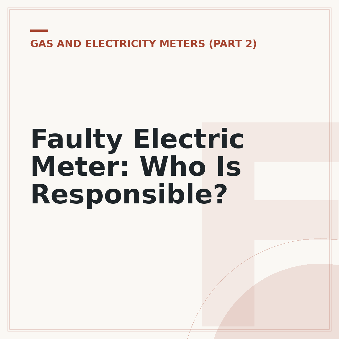 Faulty Electric Meter: Who Is Responsible?