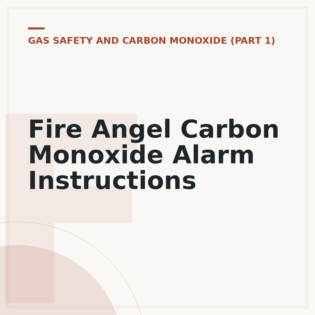 Fire Angel Carbon Monoxide Alarm Instructions
