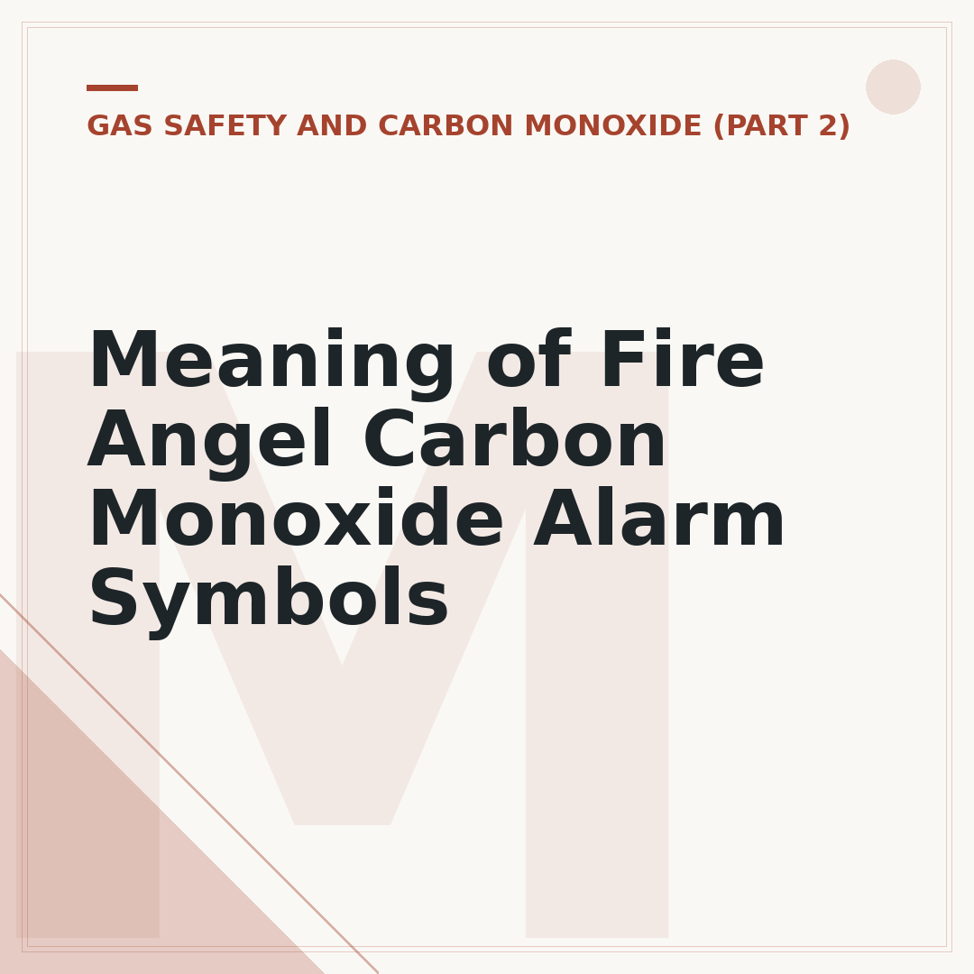Meaning of Fire Angel Carbon Monoxide Alarm Symbols