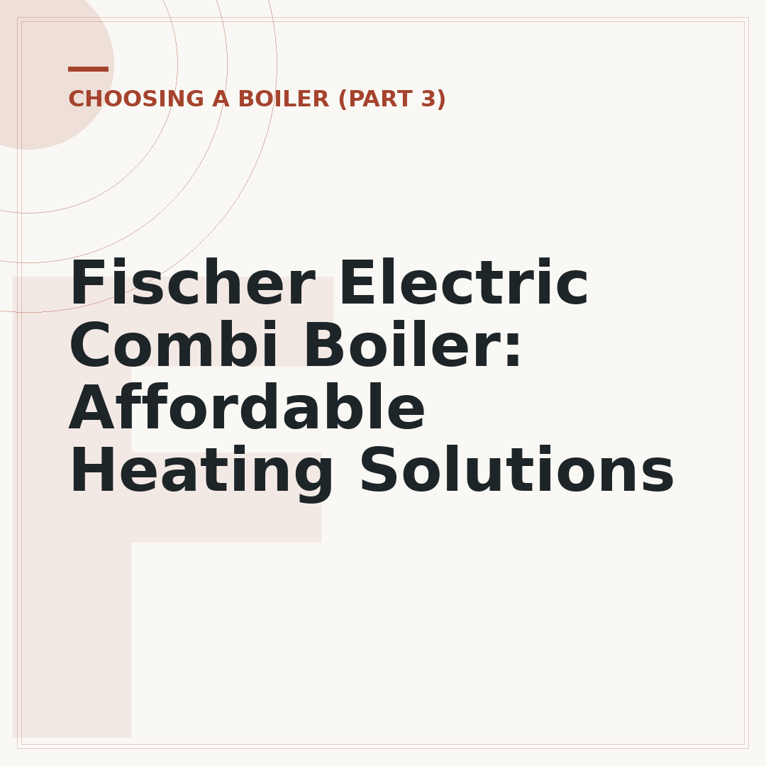 Fischer Electric Combi Boiler: Affordable Heating Solutions