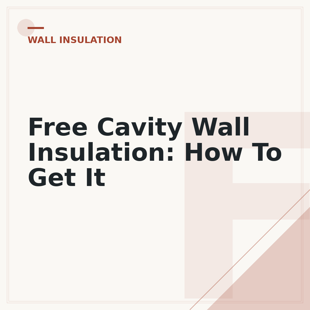 Free Cavity Wall Insulation: How To Get It