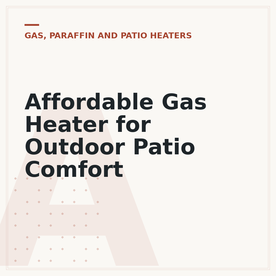 Affordable Gas Heater for Outdoor Patio Comfort