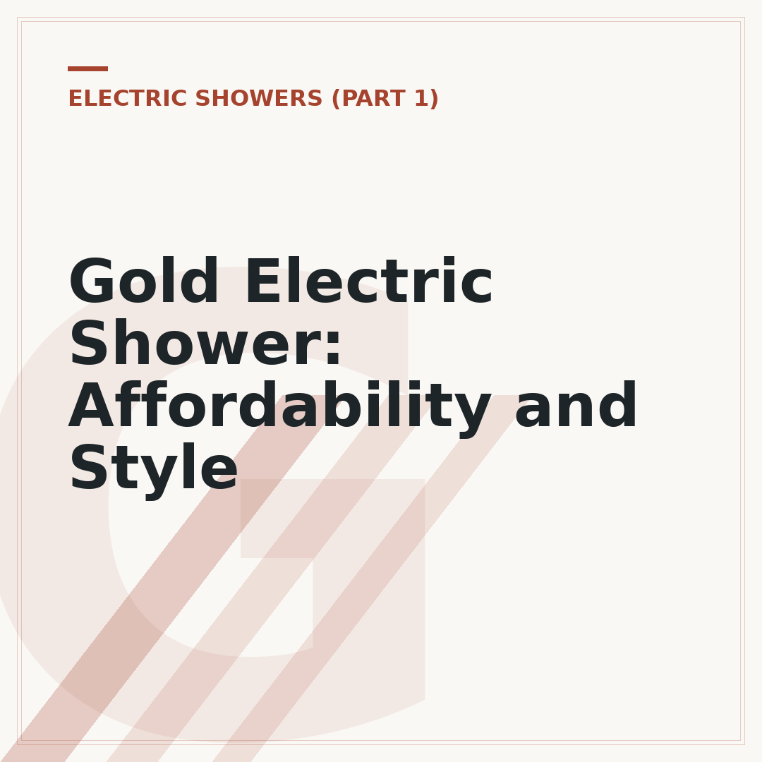 Gold Electric Shower: Affordability and Style
