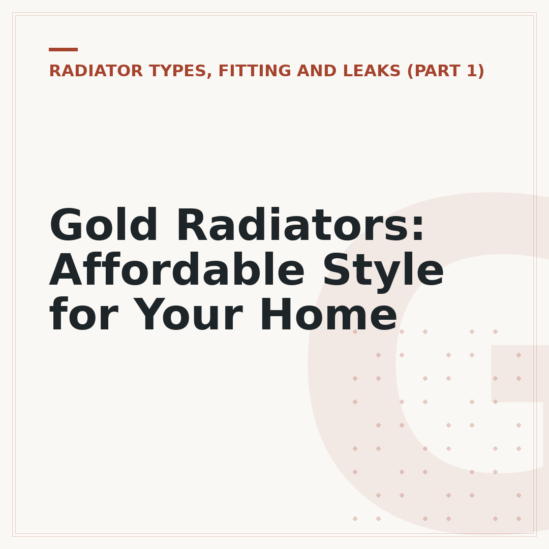 Gold Radiators: Affordable Style for Your Home