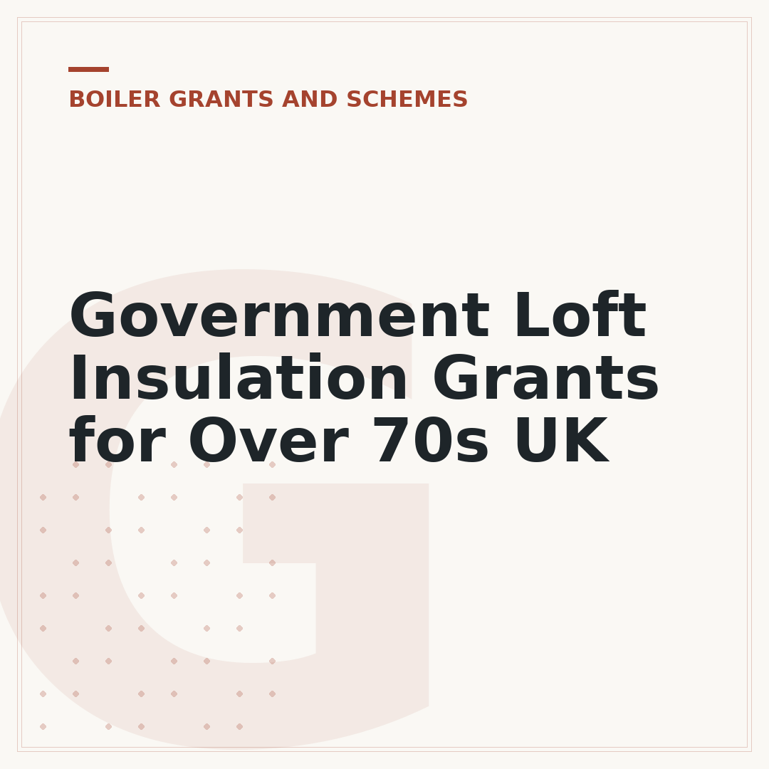 Government Loft Insulation Grants for Over 70s UK