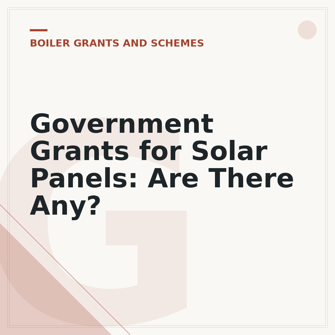 Government Grants for Solar Panels: Are There Any?