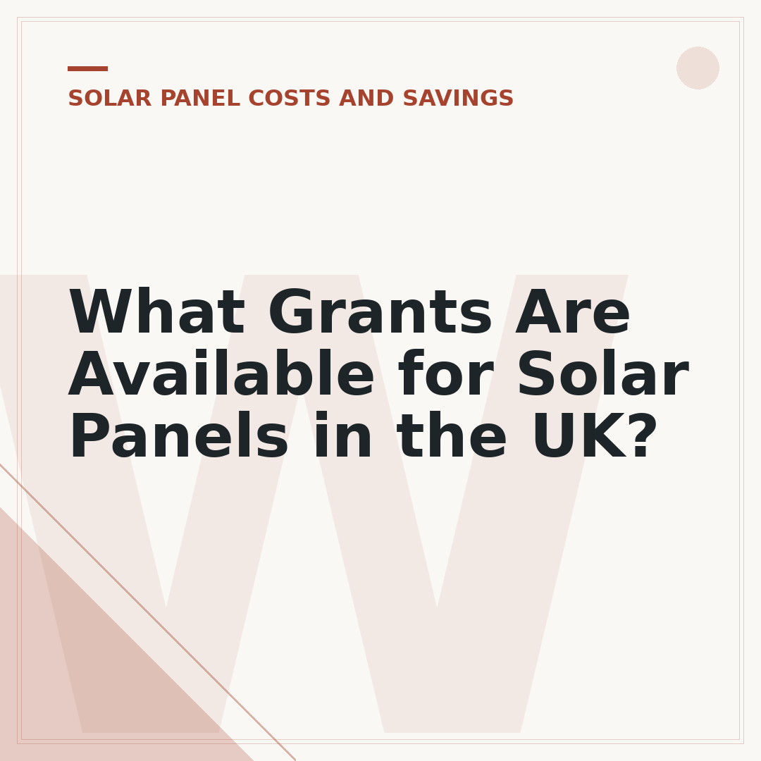 What Grants Are Available for Solar Panels in the UK?
