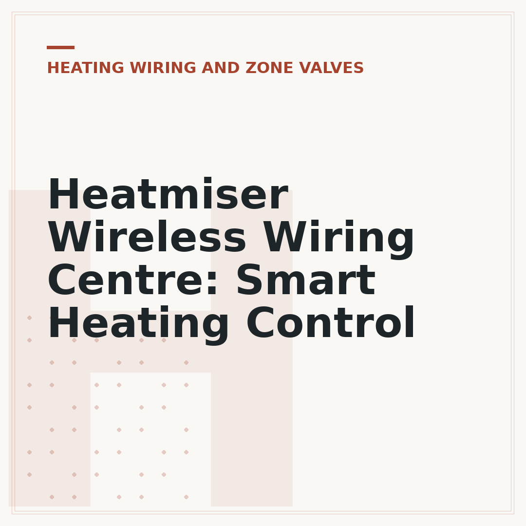 Heatmiser Wireless Wiring Centre: Smart Heating Control