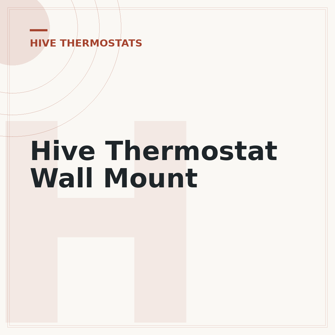 Hive Thermostat Wall Mount