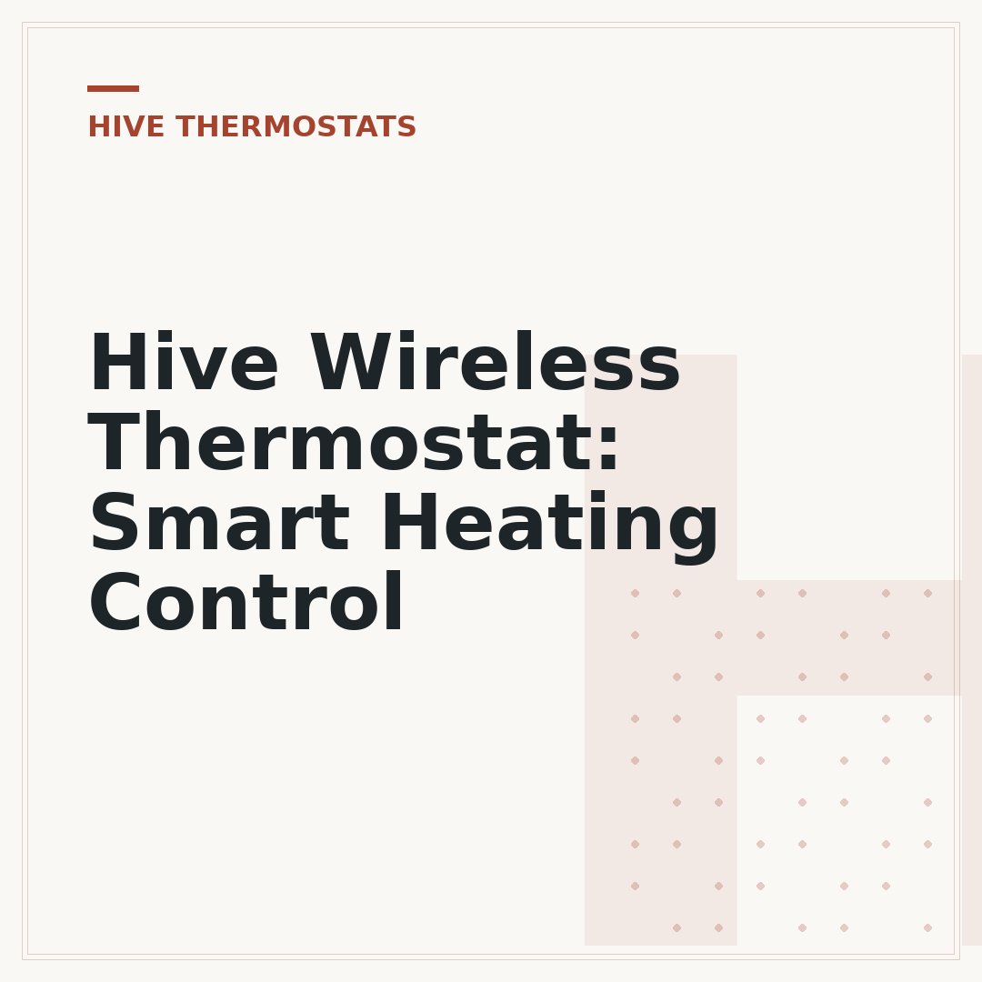 Hive Wireless Thermostat: Smart Heating Control