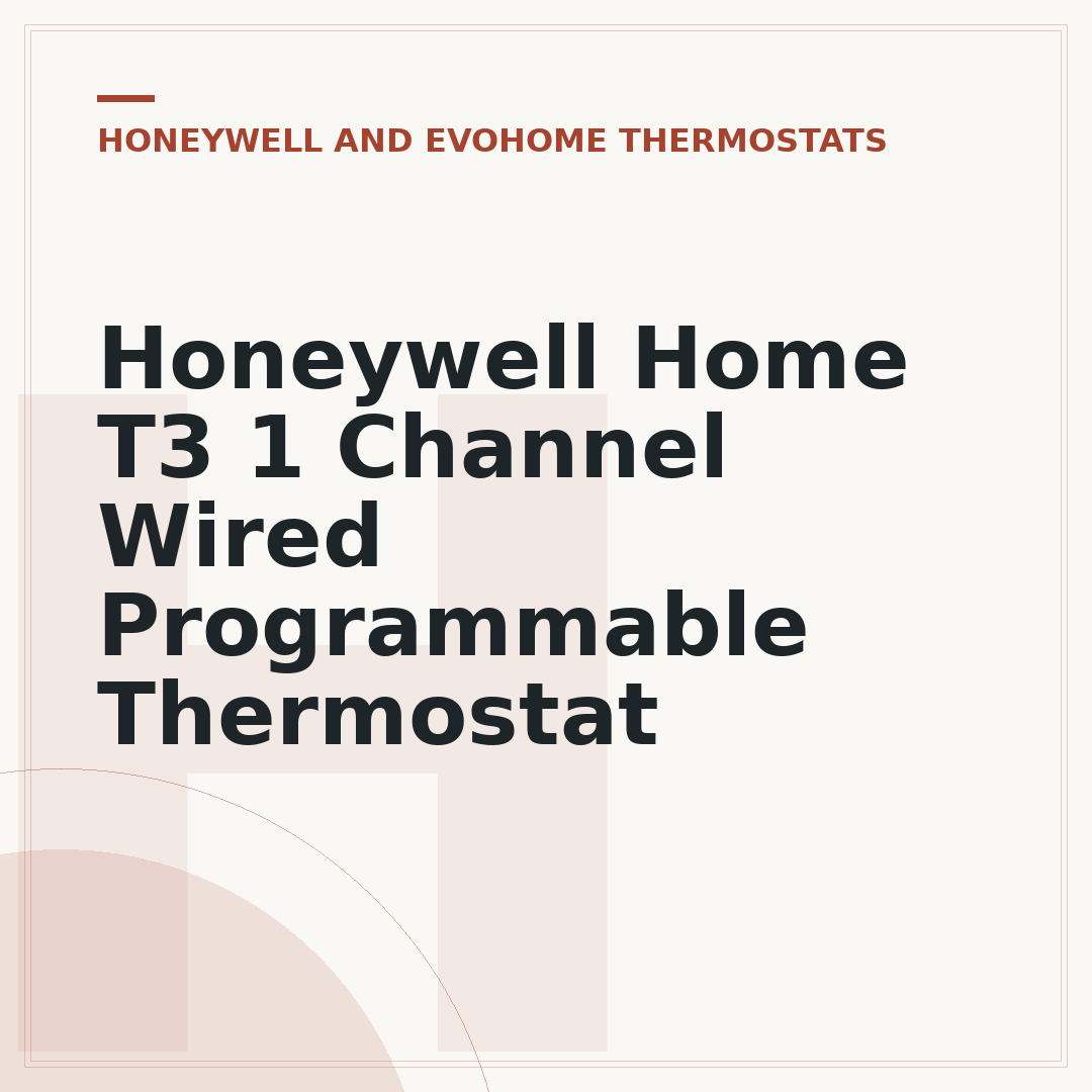 Honeywell Home T3 1 Channel Wired Programmable Thermostat