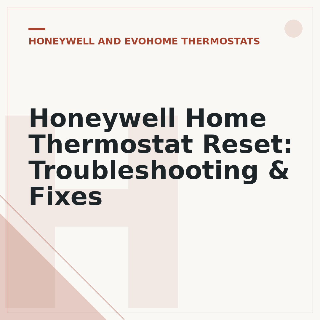 Honeywell Home Thermostat Reset: Troubleshooting & Fixes