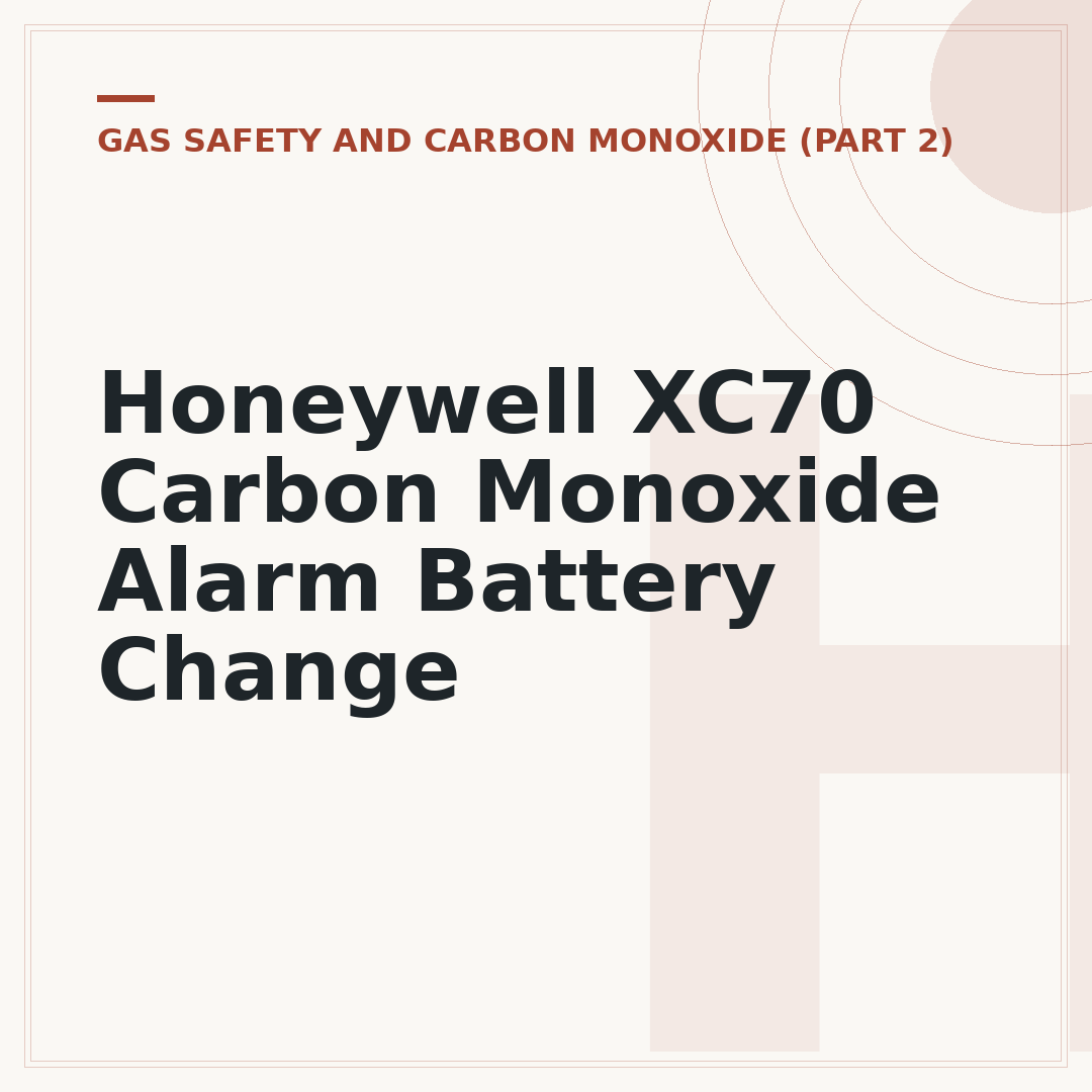 Honeywell XC70 Carbon Monoxide Alarm Battery Change