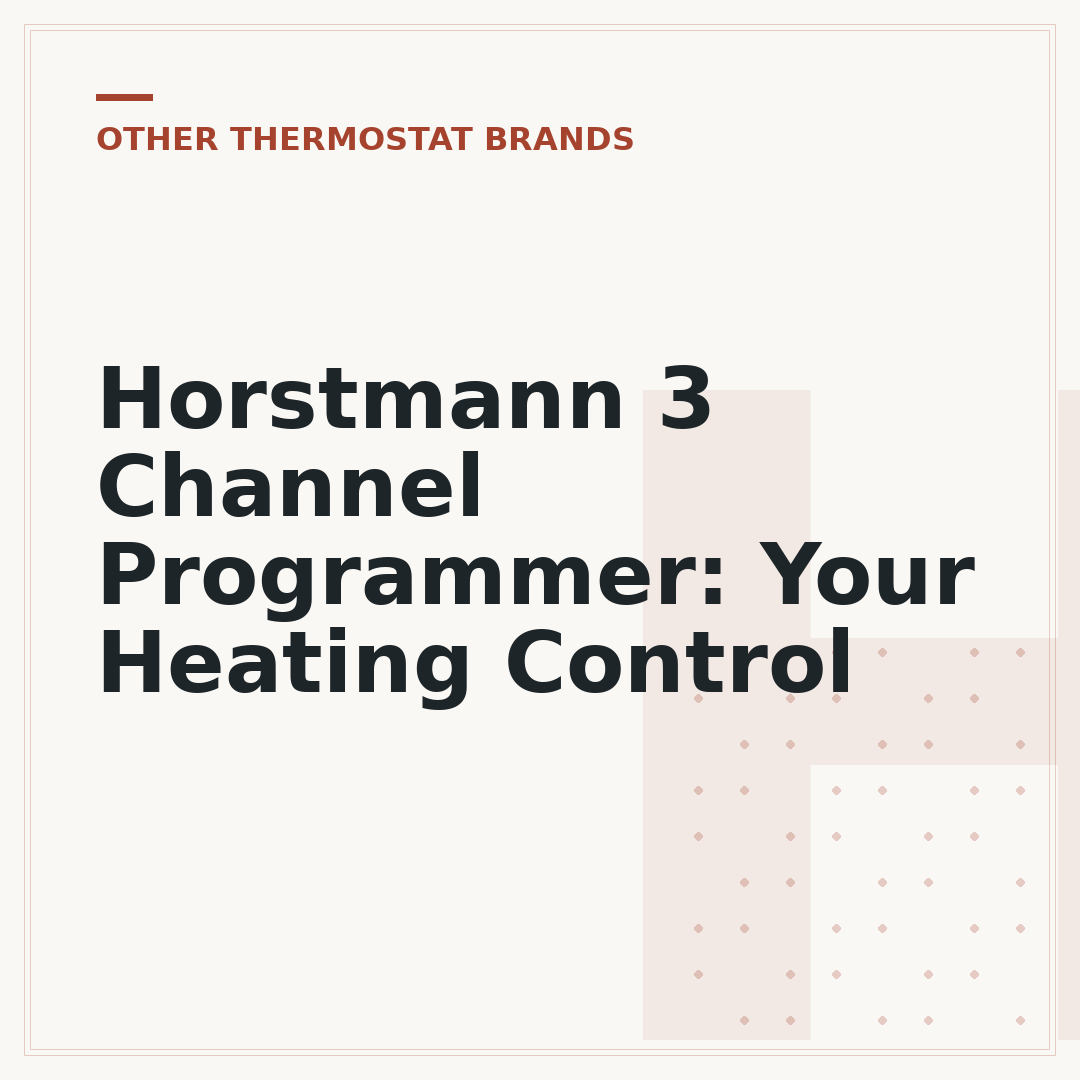 Horstmann 3 Channel Programmer: Your Heating Control
