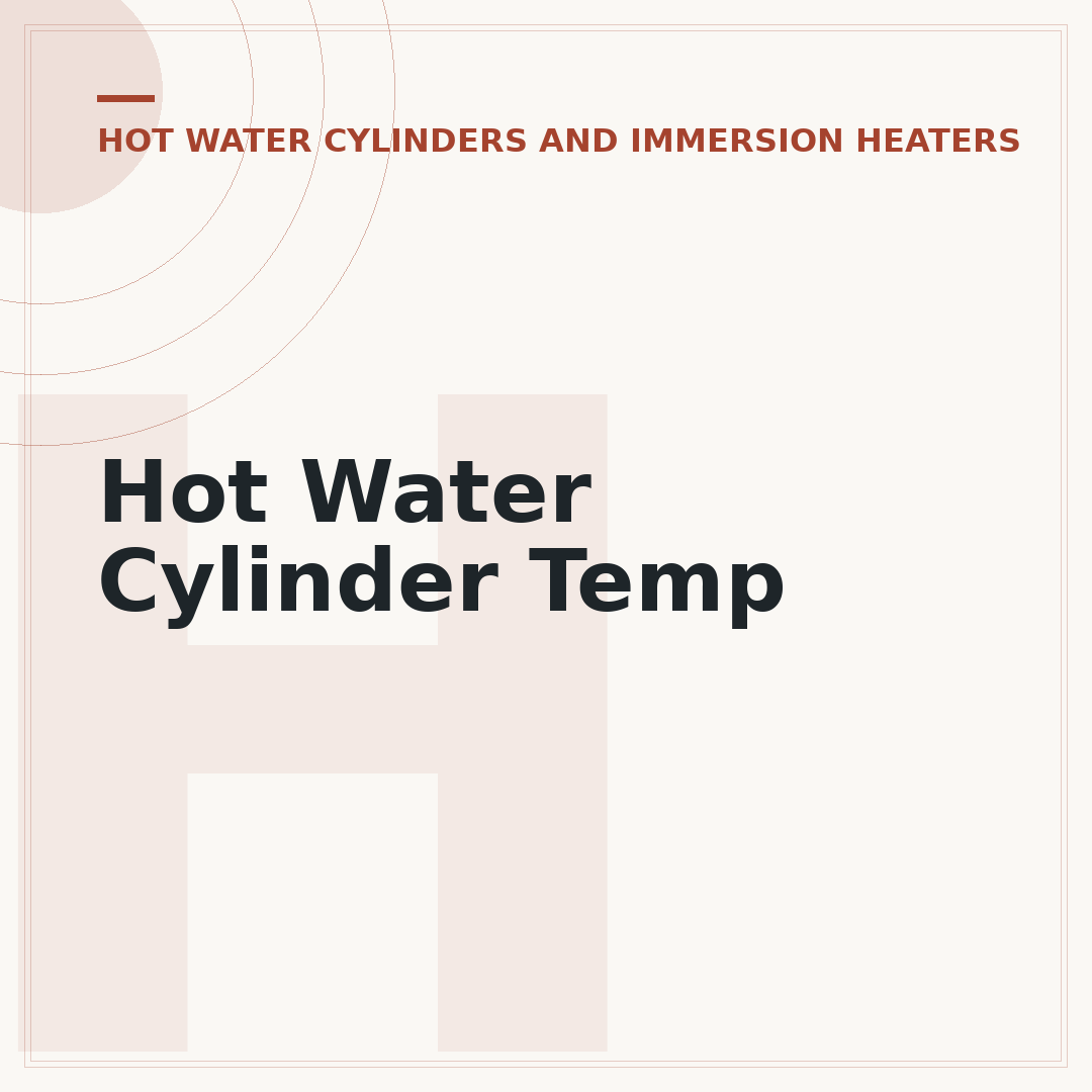 Hot Water Cylinder Temp
