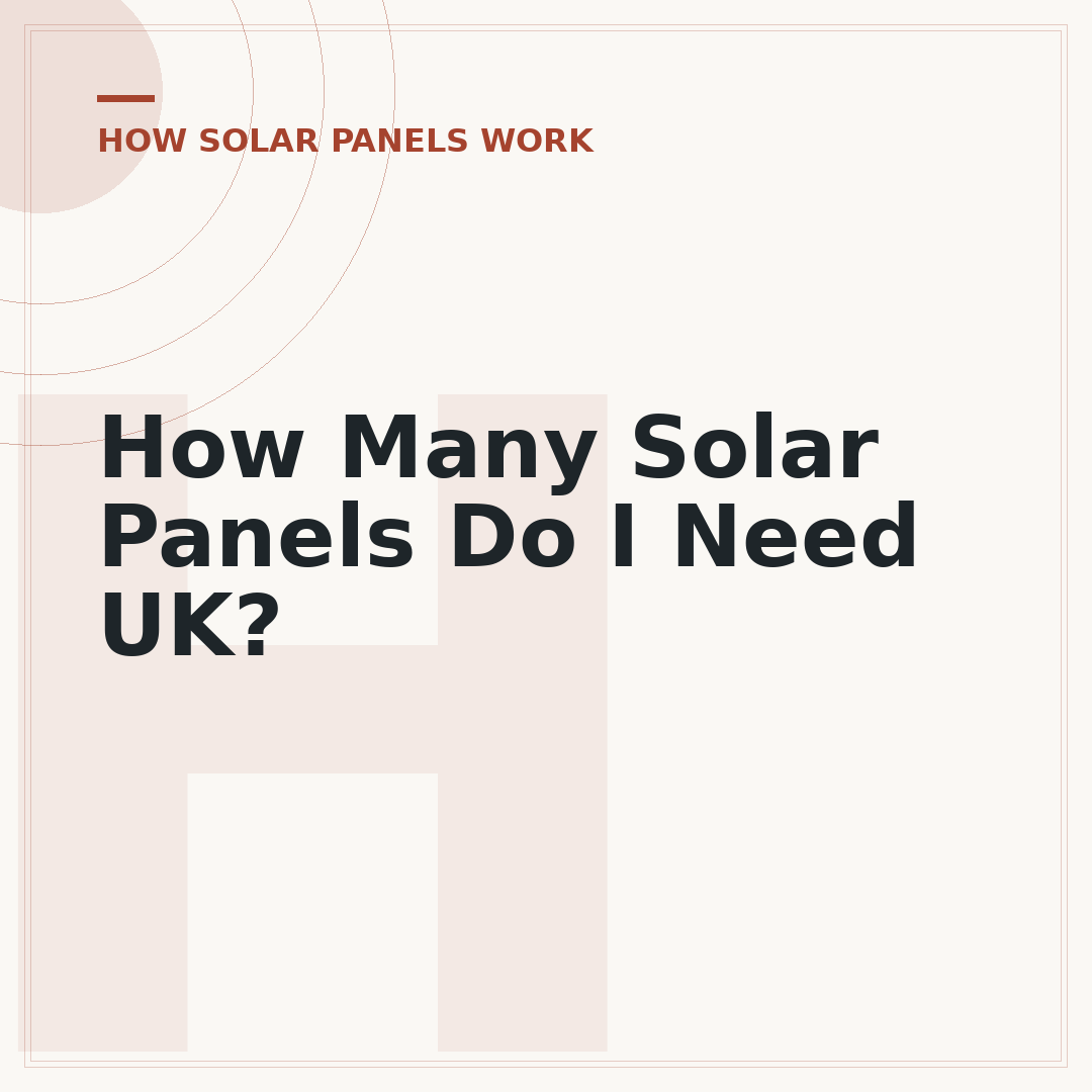 How Many Solar Panels Do I Need UK?