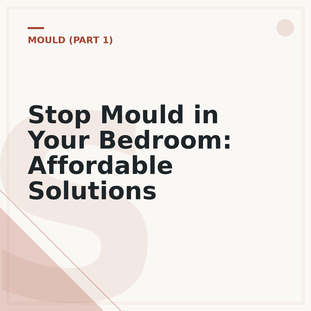 Stop Mould in Your Bedroom: Affordable Solutions