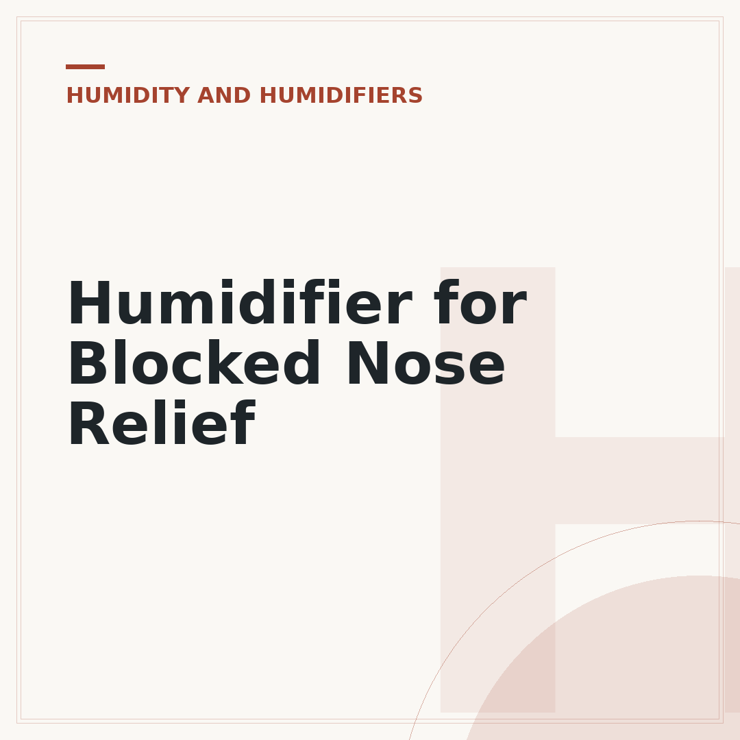Humidifier for Blocked Nose Relief