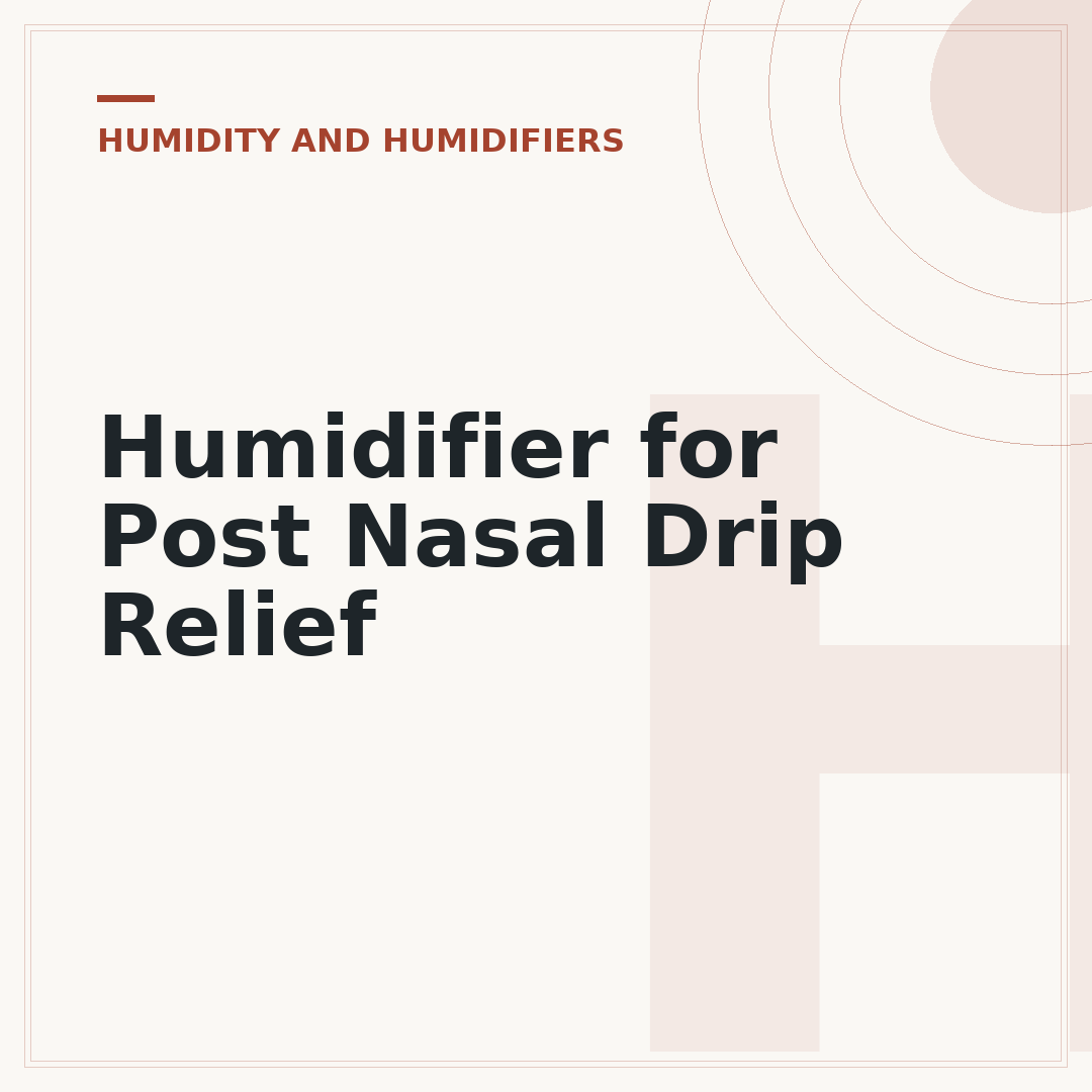 Humidifier for Post Nasal Drip Relief