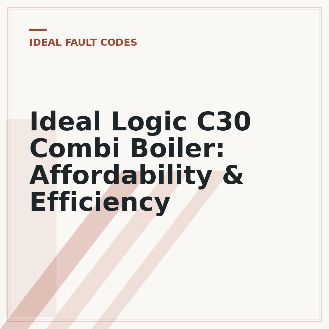 Ideal Logic C30 Combi Boiler: Affordability & Efficiency