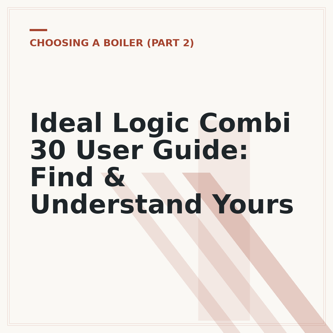 Ideal Logic Combi 30 User Guide: Find & Understand Yours