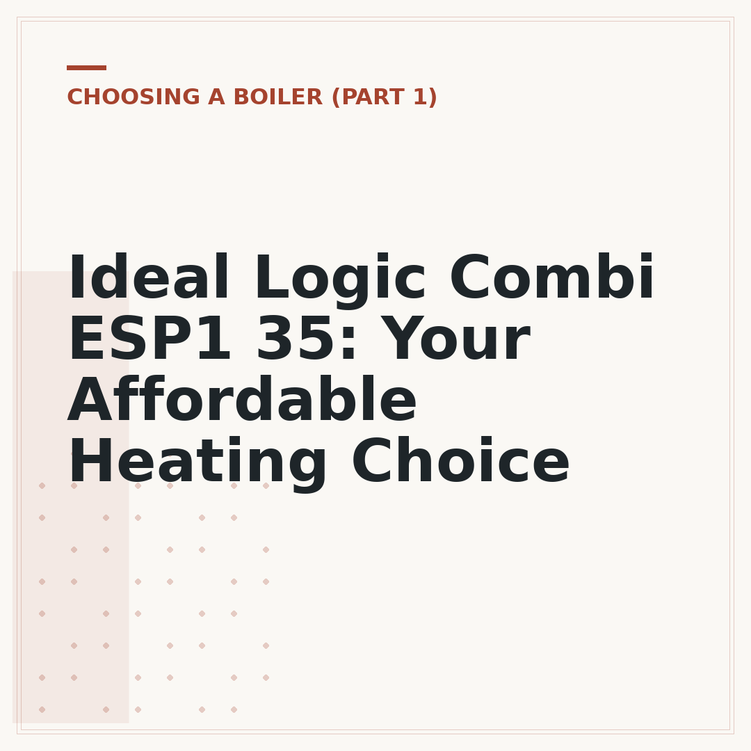 Ideal Logic Combi ESP1 35: Your Affordable Heating Choice