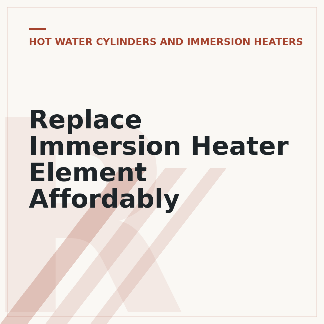 Replace Immersion Heater Element Affordably