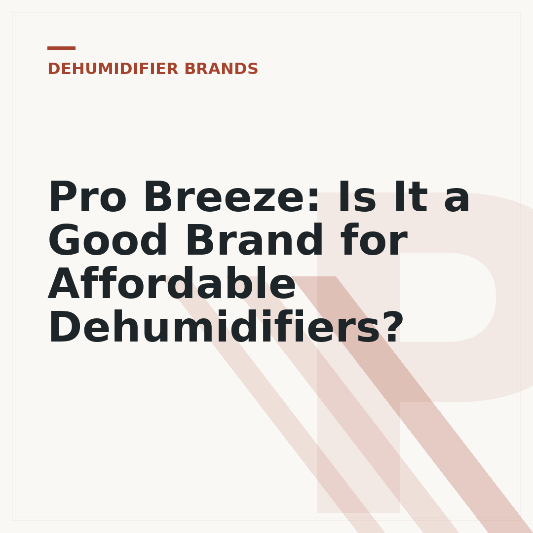 Pro Breeze: Is It a Good Brand for Affordable Dehumidifiers?