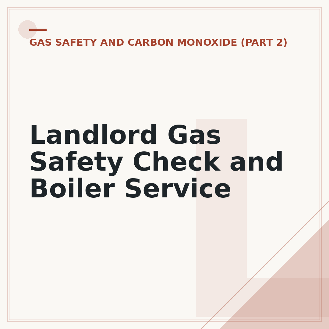 Landlord Gas Safety Check and Boiler Service