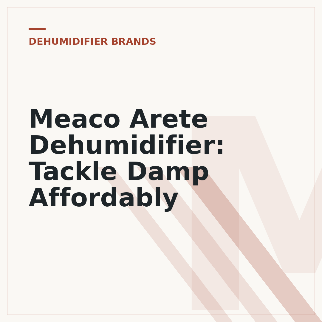 Meaco Arete Dehumidifier: Tackle Damp Affordably