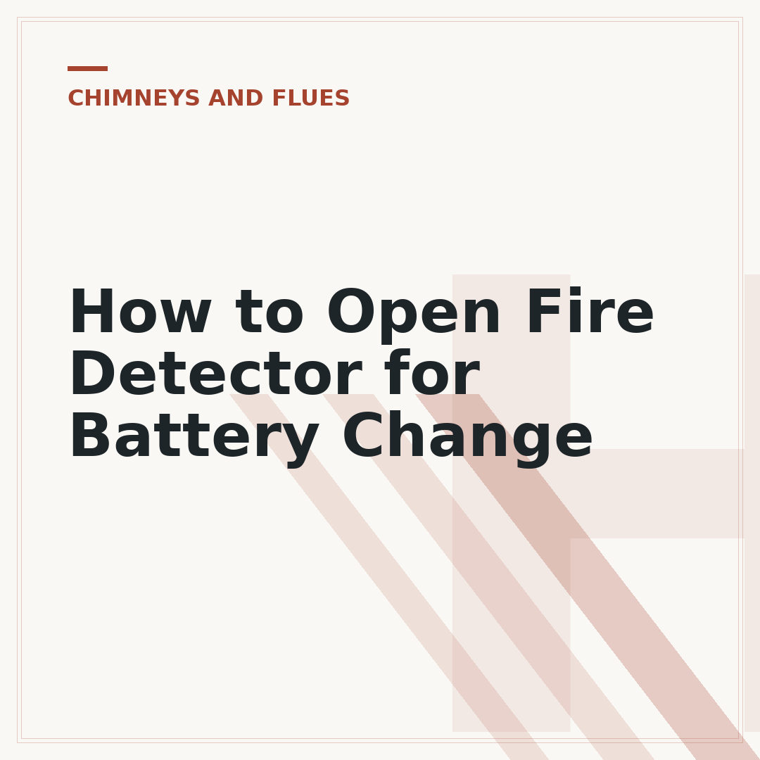How to Open Fire Detector for Battery Change