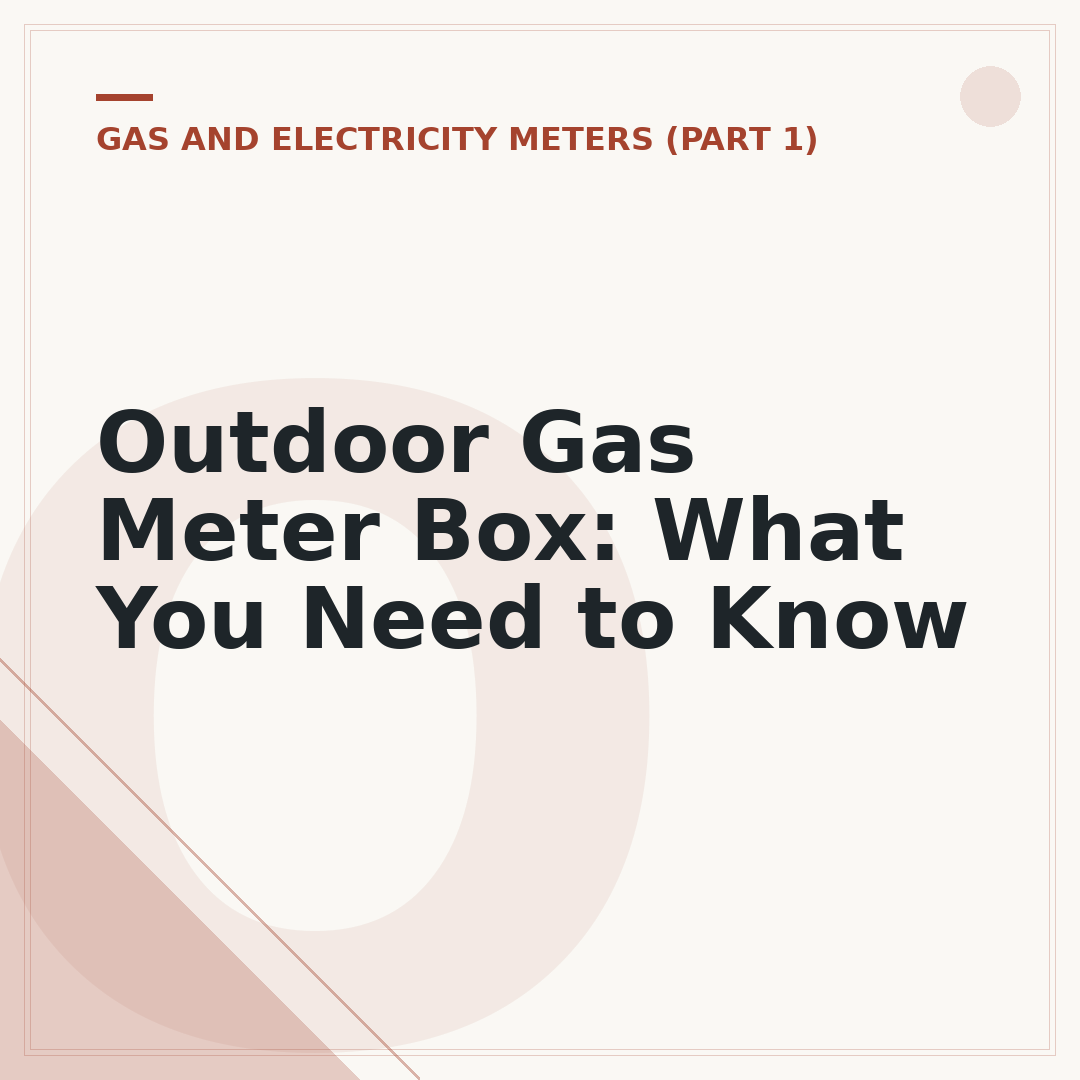 Outdoor Gas Meter Box: What You Need to Know