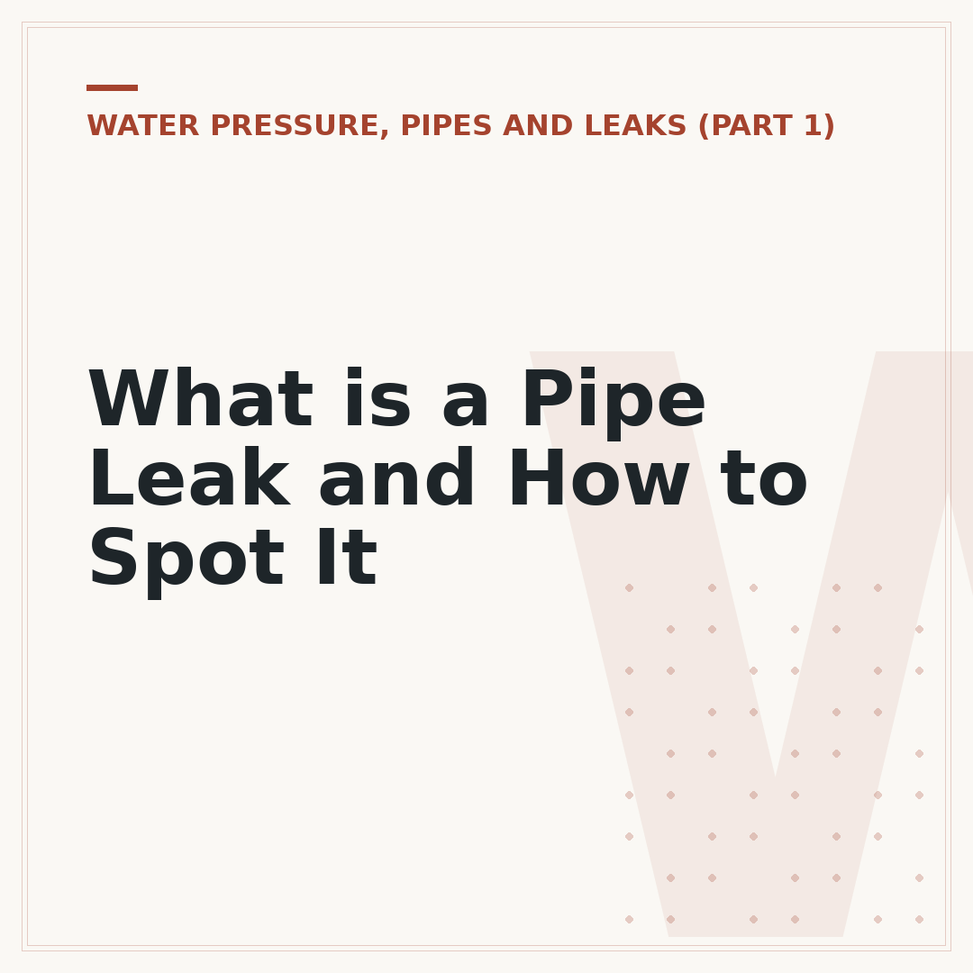 What is a Pipe Leak and How to Spot It