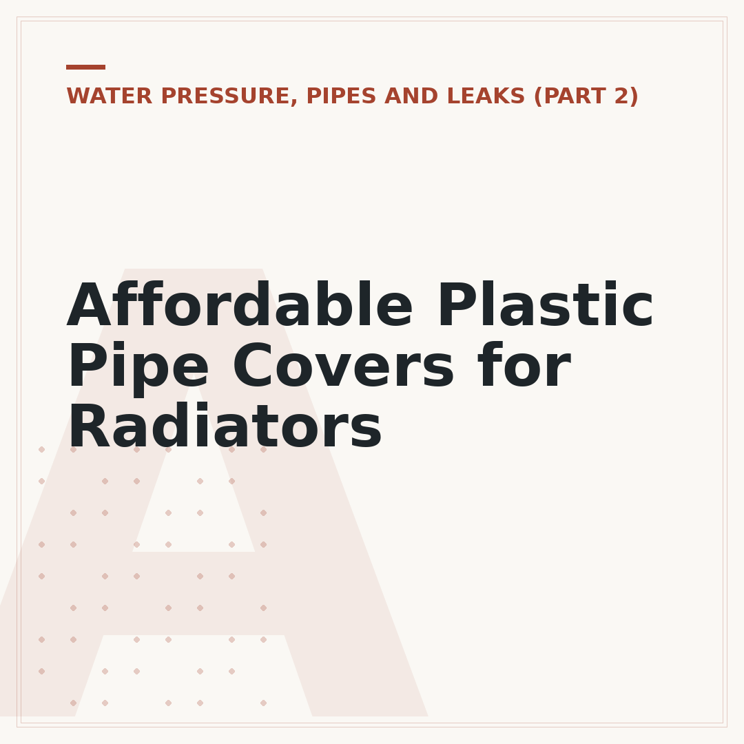 Affordable Plastic Pipe Covers for Radiators