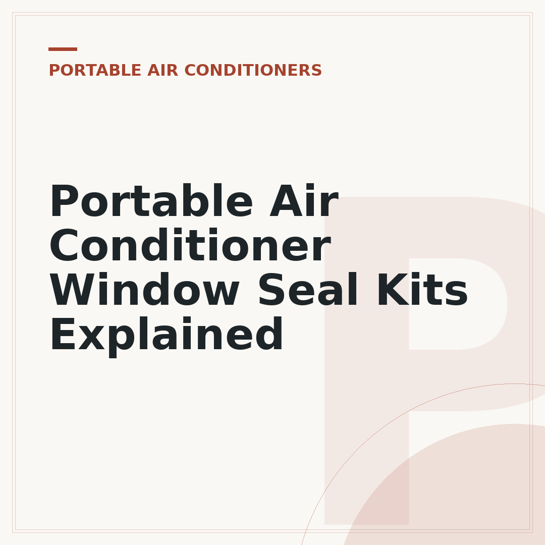 Portable Air Conditioner Window Seal Kits Explained