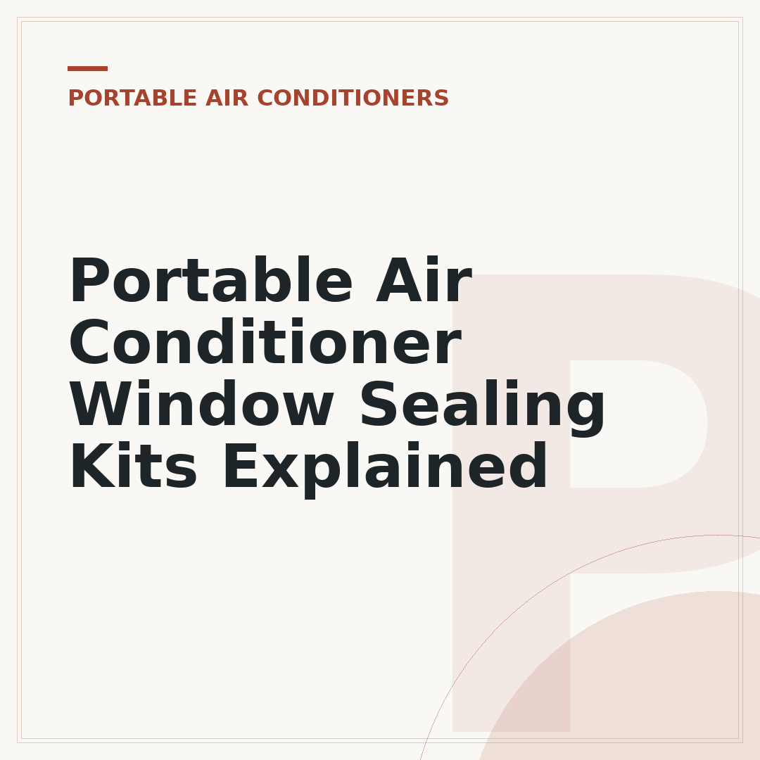 Portable Air Conditioner Window Sealing Kits Explained
