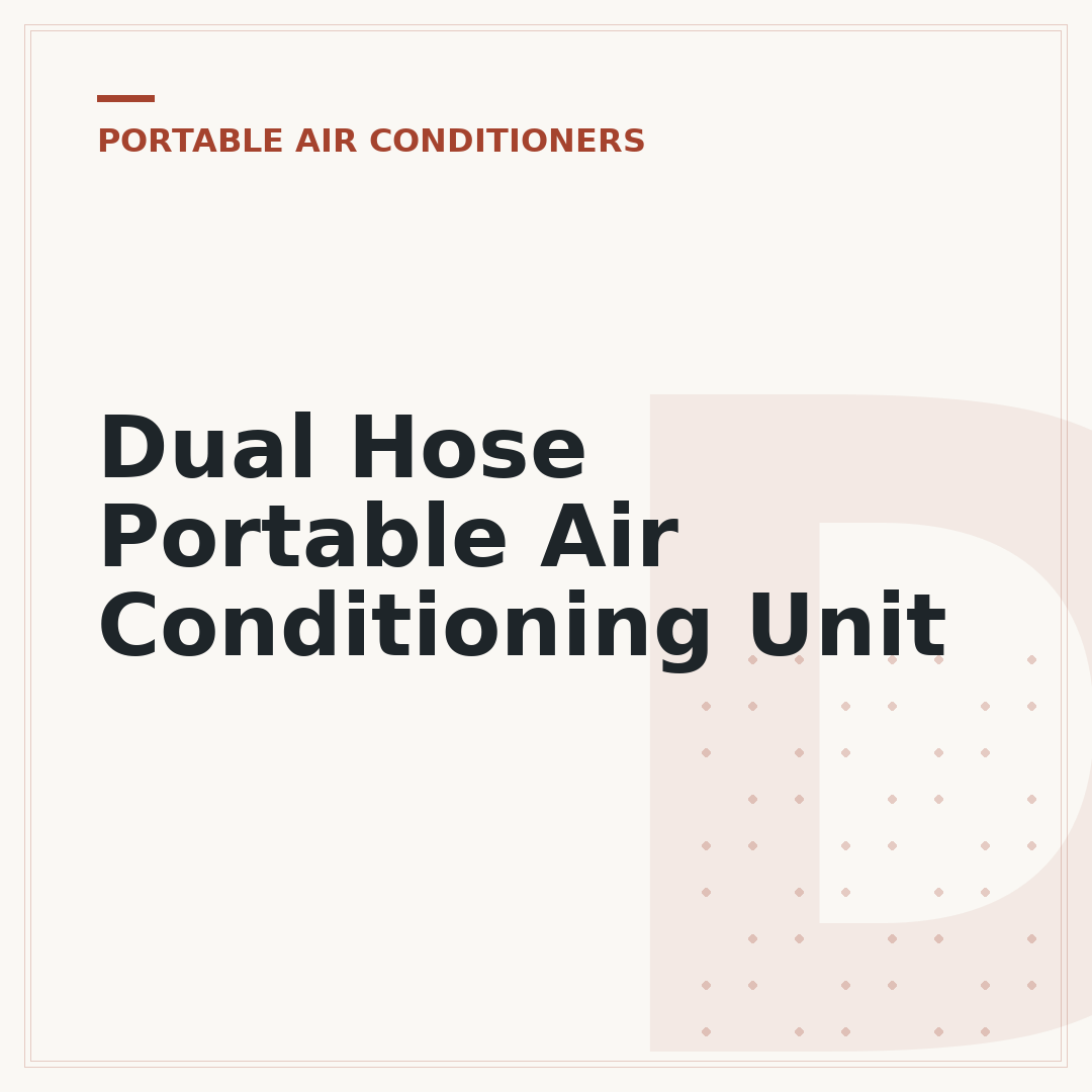 Dual Hose Portable Air Conditioning Unit