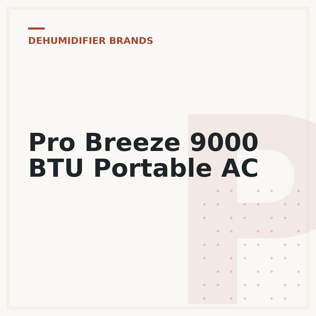 Pro Breeze 9000 BTU Portable AC