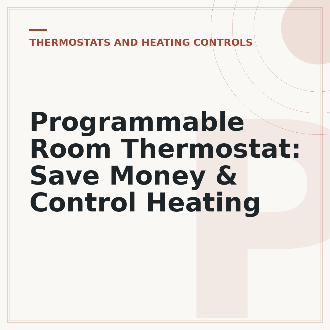 Programmable Room Thermostat: Save Money & Control Heating