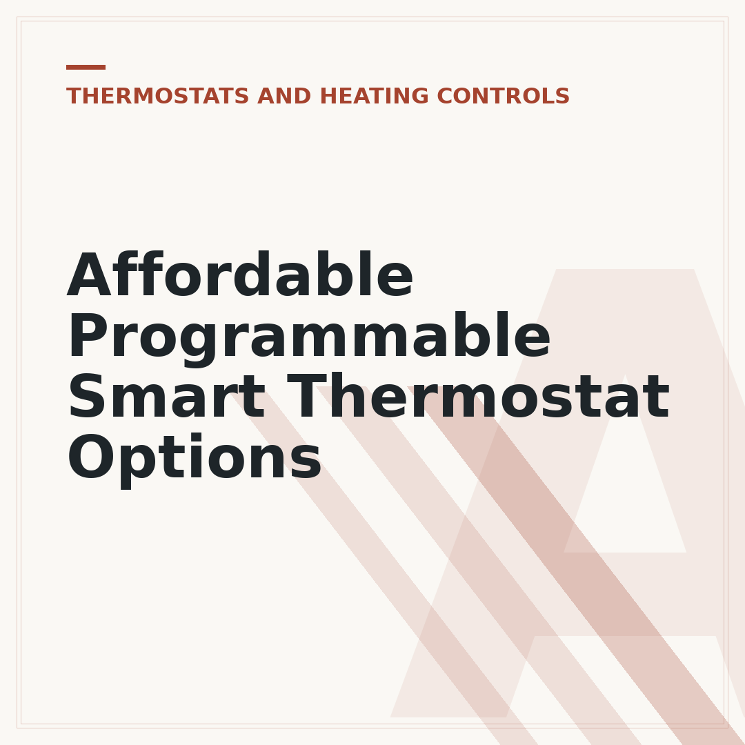 Affordable Programmable Smart Thermostat Options