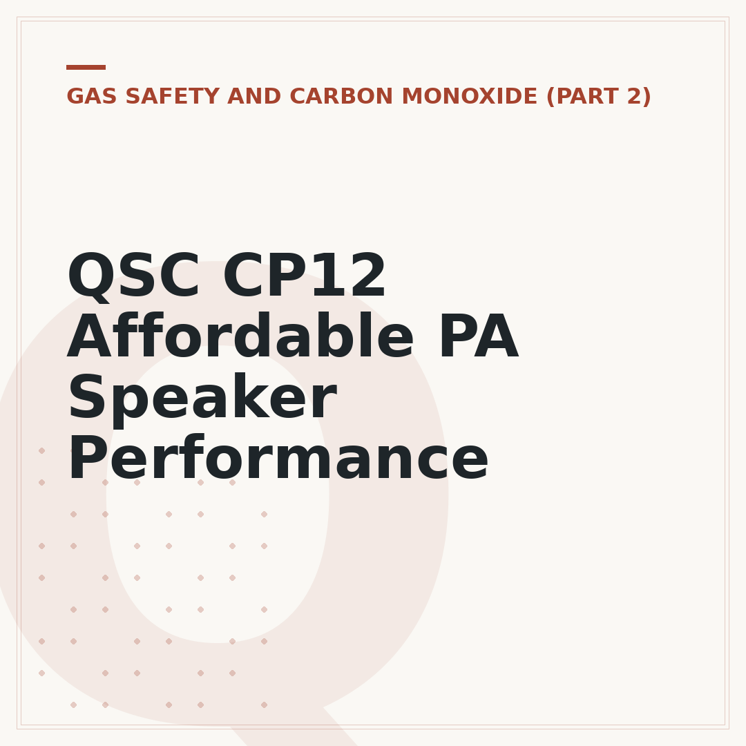 QSC CP12 Affordable PA Speaker Performance