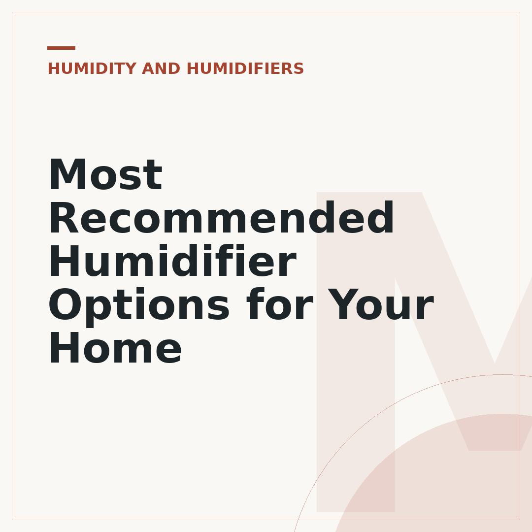 Most Recommended Humidifier Options for Your Home