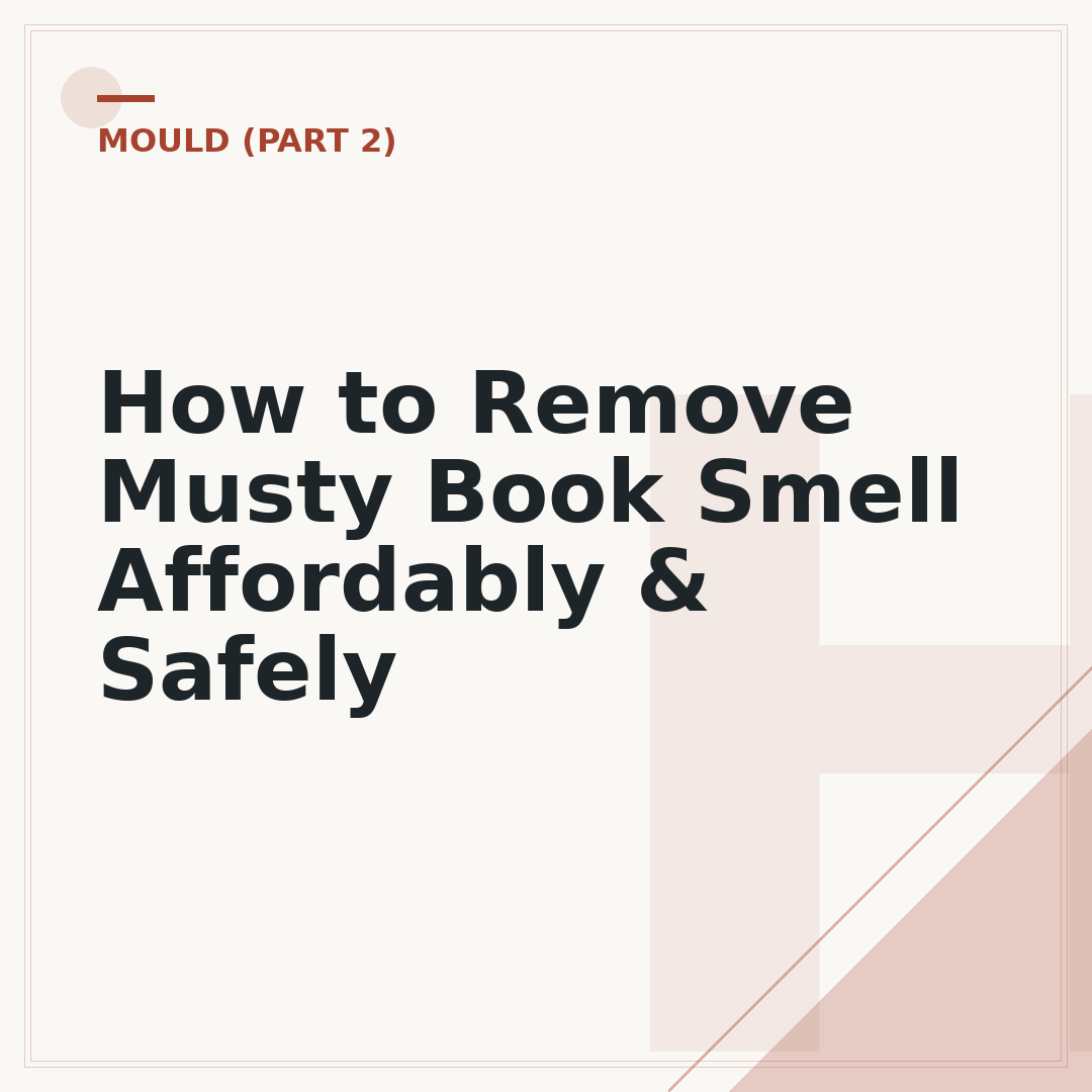 How to Remove Musty Book Smell Affordably & Safely
