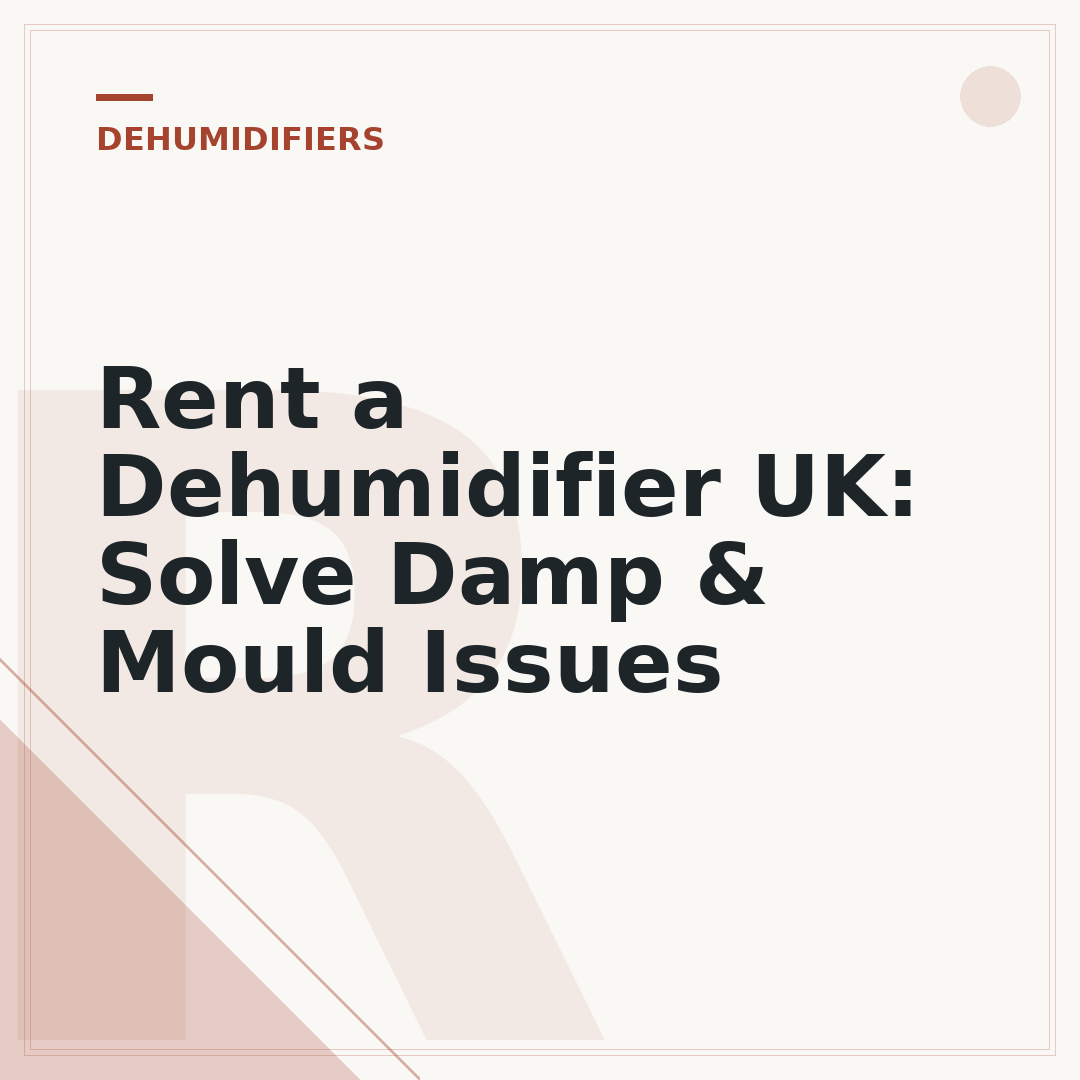 Rent a Dehumidifier UK: Solve Damp & Mould Issues