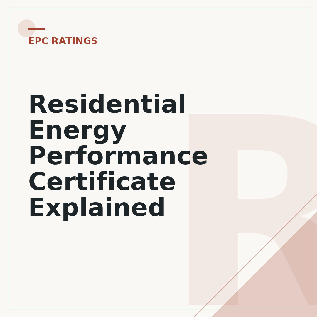 Residential Energy Performance Certificate Explained
