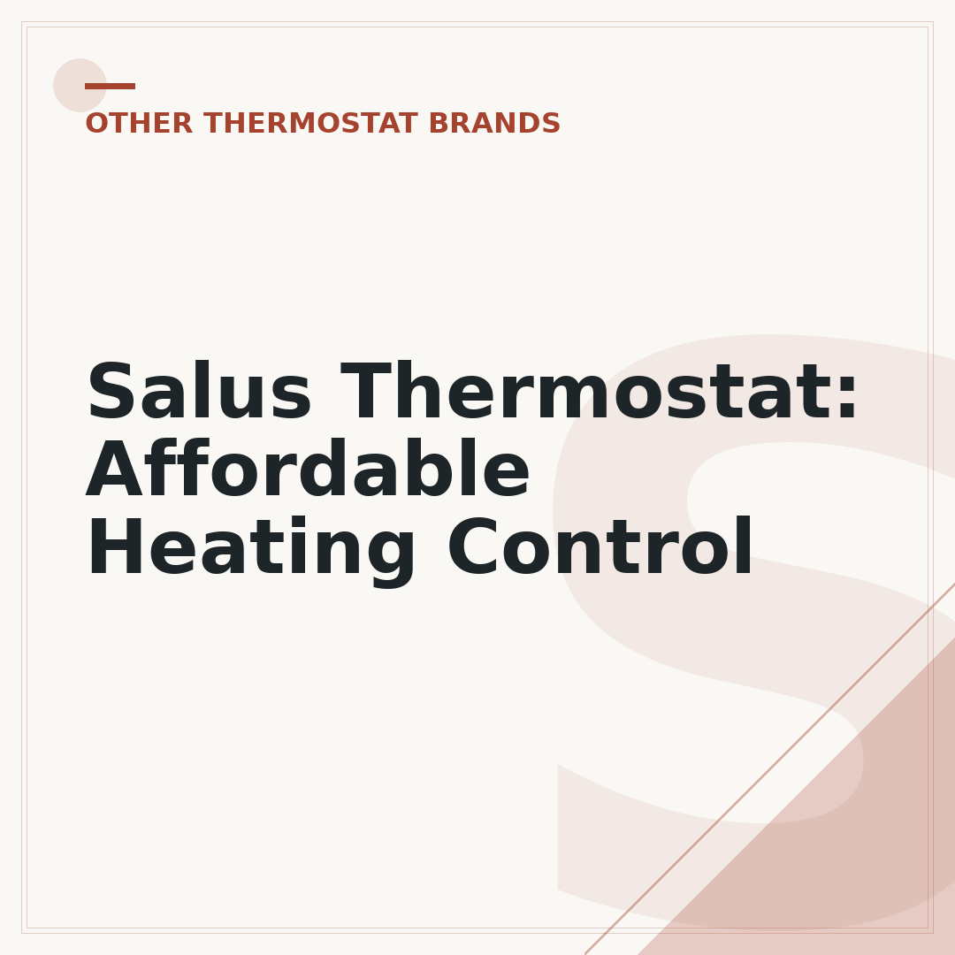 Salus Thermostat: Affordable Heating Control