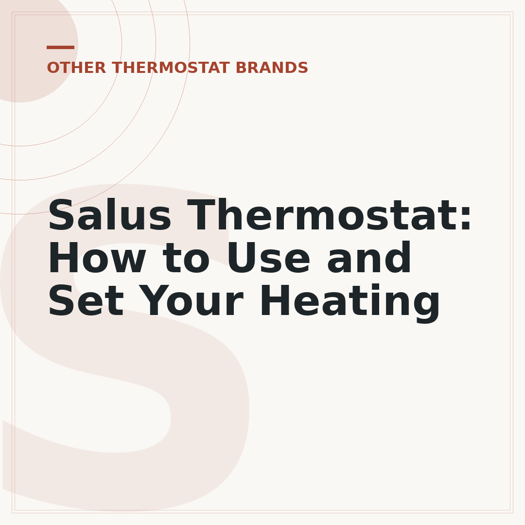 Salus Thermostat: How to Use and Set Your Heating