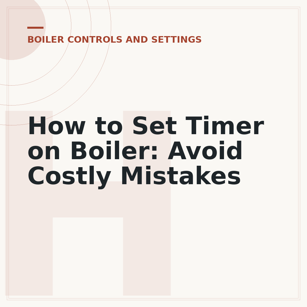How to Set Timer on Boiler: Avoid Costly Mistakes
