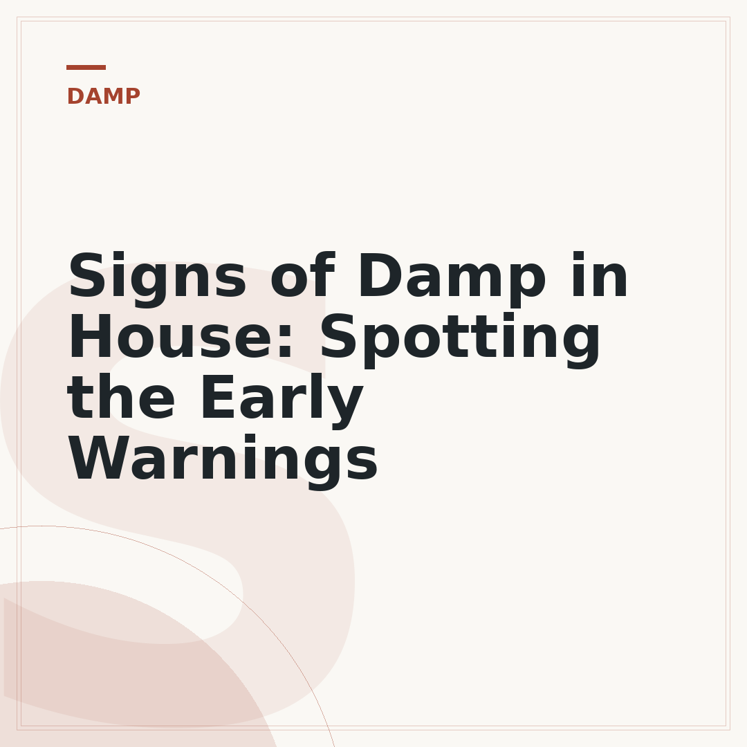Signs of Damp in House: Spotting the Early Warnings