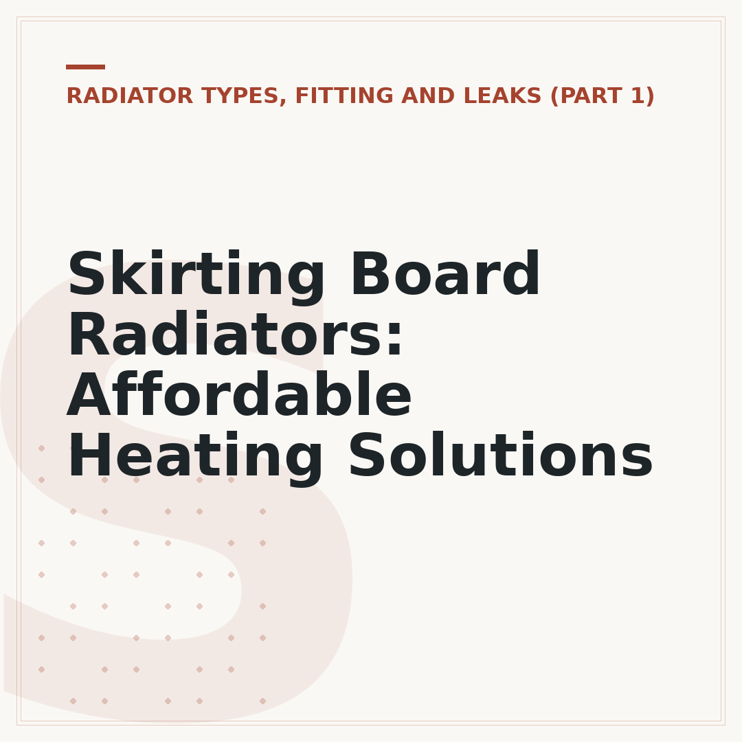 Skirting Board Radiators: Affordable Heating Solutions